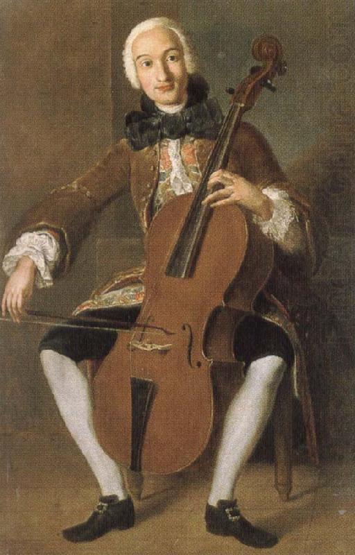 Johann Wolfgang von Goethe who worked in vienna and madrid. he was a fine cellist oil painting picture